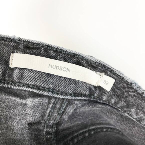 HUDSON Women Harlow Cigarette Jeans 32 US 14 Black Dark Lovely High-Rise NWOT - Picture 9 of 11
